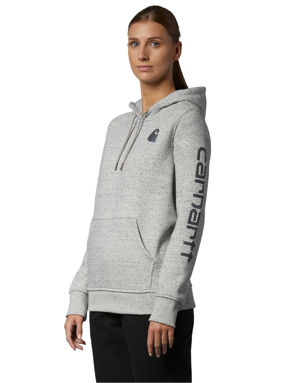 Carhartt Women's Relaxed Fit Sleeve Logo Graphic Hoodie
